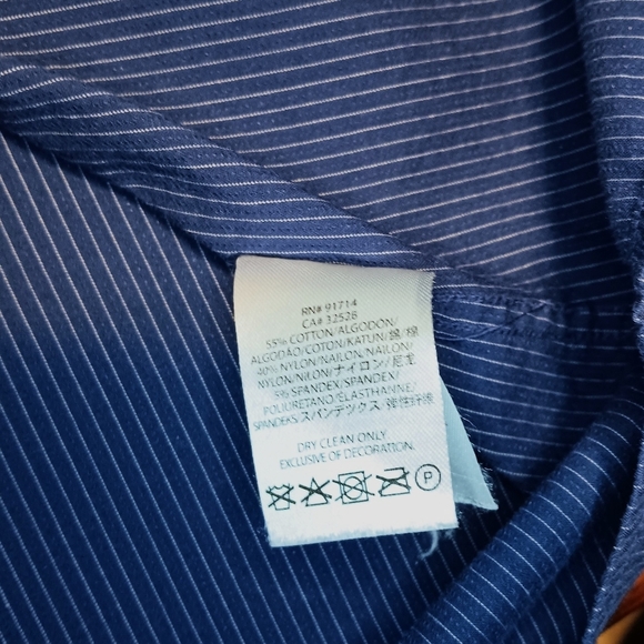 A/X Armani Exchange Snap Front Embossed Stripe Long Sleeve Shirt - Picture 6 of 6